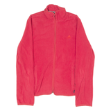 ADIDAS Womens Fleece Jacket Red UK 14