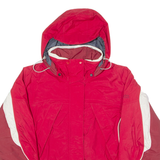 COLUMBIA Womens Jacket Red Hooded Colourblock M