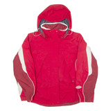 COLUMBIA Womens Jacket Red Hooded Colourblock M