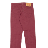 LEVI'S 511 Jeans Mens Red Slim Straight W28 L32