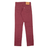 LEVI'S 511 Jeans Mens Red Slim Straight W28 L32