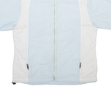 ADIDAS Short Sleeve Womens Track Jacket Blue L