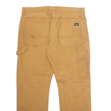 DICKIES Carpenter Cargo Mens Trousers Brown Regular Straight W34 L30