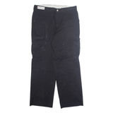 DICKIES Cargo Mens Trousers Black Regular Straight W36 L32