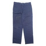 DICKIES Chino Mens Trousers Blue Regular Straight W34 L31