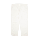 DICKIES Carpenter Cargo Mens Trousers Cream Regular Tapered W42 L32