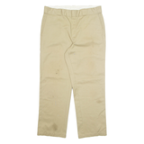 DICKIES Chino Mens Trousers Beige Regular Straight W34 L29
