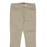 DICKIES Womens Twill Trousers Beige Slim Skinny W30 L28