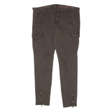 GUESS Cargo Womens Trousers Brown Relaxed Tapered W36 L29