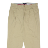 TOMMY HILFIGER Chino Mens Twill Trousers Beige Relaxed Straight W36 L30