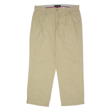 TOMMY HILFIGER Chino Mens Twill Trousers Beige Relaxed Straight W36 L30