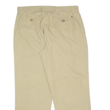 TOMMY HILFIGER Chino Mens Twill Trousers Beige Relaxed Straight W36 L30