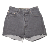 LEVI'S 901 Cut-Off Womens Denim Shorts Grey 90s S W28