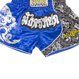 FLUORY Thai Boxing Mens Sports Shorts Blue Relaxed M W26