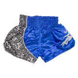 FLUORY Thai Boxing Mens Sports Shorts Blue Relaxed M W26