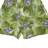 CARIBOU Womens Casual Shorts Green Relaxed 90s Floral M W22
