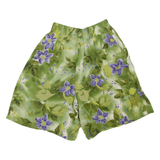 CARIBOU Womens Casual Shorts Green Relaxed 90s Floral M W22
