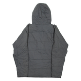 COLUMBIA TITANIUM Mens Puffer Jacket Grey Nylon Hooded Check L