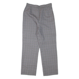 Check Womens Trousers Grey Regular Straight 90s W26 L26