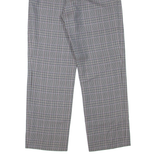 Check Womens Trousers Grey Regular Straight 90s W26 L26