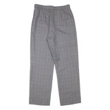 Check Womens Trousers Grey Regular Straight 90s W26 L26