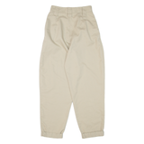 STR Pleated Womens Trousers Beige Relaxed Tapered W24 L25