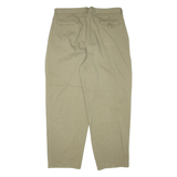 TOMMY HILFIGER Pleated Chino Mens Trousers Green Relaxed Tapered W38 L32