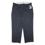 DICKIES Workwear Mens Trousers Black Relaxed Straight W40 L30