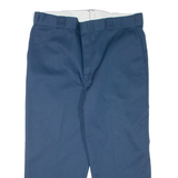 DICKIES Workwear Mens Trousers Blue Relaxed Tapered W37 L24