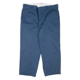 DICKIES Workwear Mens Trousers Blue Relaxed Tapered W37 L24