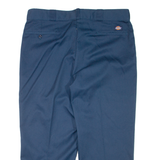 DICKIES Workwear Mens Trousers Blue Relaxed Tapered W37 L24