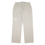 JAMAICA BAY Floral Womens Trousers Beige Loose Straight W29 L29