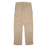 CARHARTT Carpenter Workwear Mens Trousers Beige Relaxed Straight W30 L31