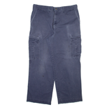 DICKIES Cargo Style Mens Trousers Blue Relaxed Straight W36 L28