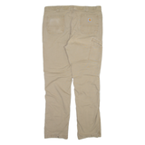 CARHARTT Insulated Mens Trousers Beige Relaxed Straight W38 L34