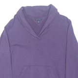 TOMMY HILFIGER Womens Sweatshirt Purple V-Neck XL