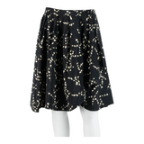EMPORIO ARMANI Womens Pleated Skirt Black Short Spotted S