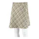 Womens A-Line Skirt Beige Short Check M