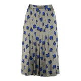 Womens Straight Skirt Grey Midi Floral M