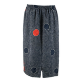 Stars Womens A-Line Skirt Blue Midi Spotted S