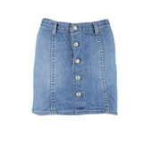 LEVI'S High Rise Womens Straight Skirt Blue Short Denim S