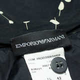 EMPORIO ARMANI Womens Pleated Skirt Black Short Spotted S