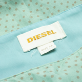 Lined Womens A-Line Skirt Blue Short Spotted M