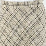 Womens A-Line Skirt Beige Short Check M