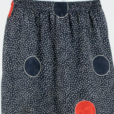 Stars Womens A-Line Skirt Blue Midi Spotted S