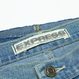 EXPRESS Womens Mini Skirt Blue Short Denim L