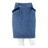 Womens Mini Skirt Blue Short Denim S