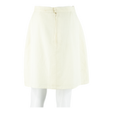 Womens Straight Skirt Cream Short S