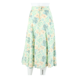 Womens A-Line Skirt Blue Midi Floral S