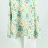 Womens A-Line Skirt Blue Midi Floral S